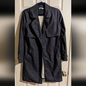 Waverly Grey Coat 6 Deana Made in USA Classic Chambray Lightweight Spring Trench